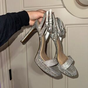 Gianni Bini Sparkling Silver Heels